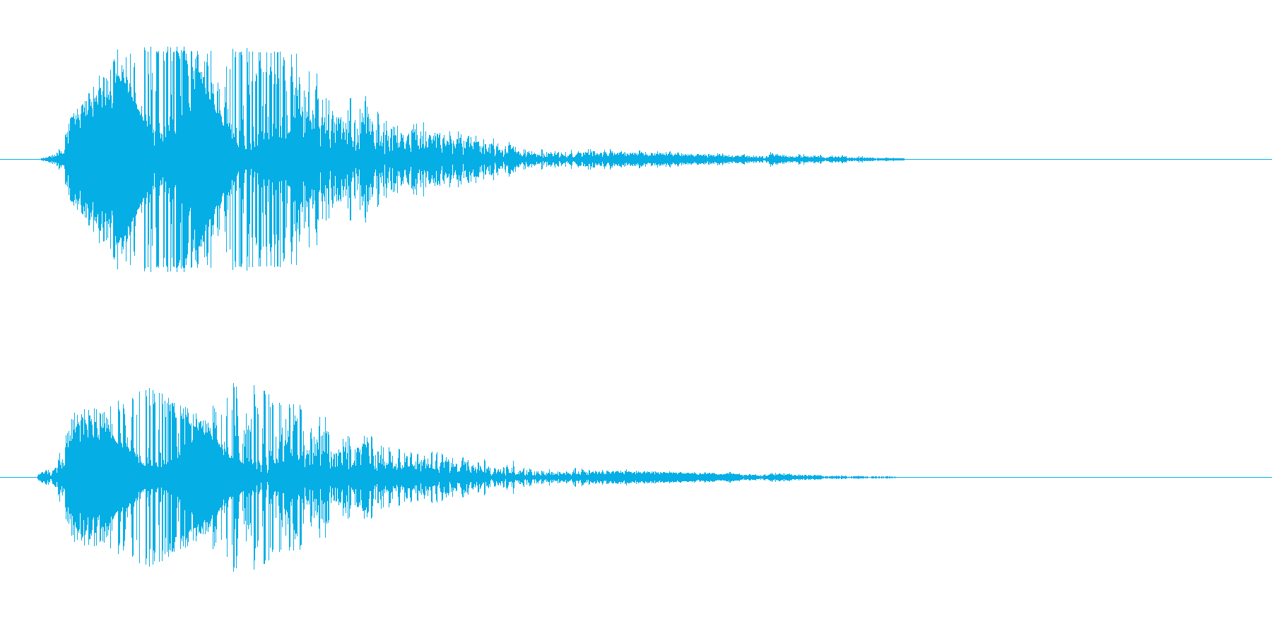 バンッ(風船の割れる音)の再生済みの波形