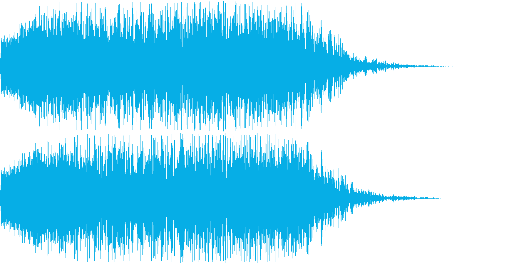 アニメにありそうな爆発音+破片が飛び散るの再生済みの波形