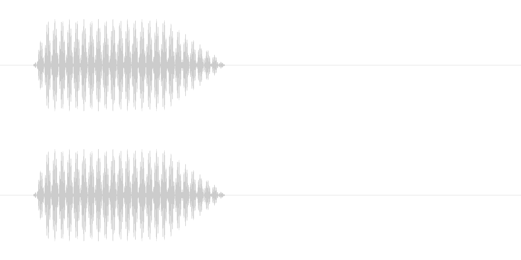 ピ(電話のプッシュ音)の未再生の波形