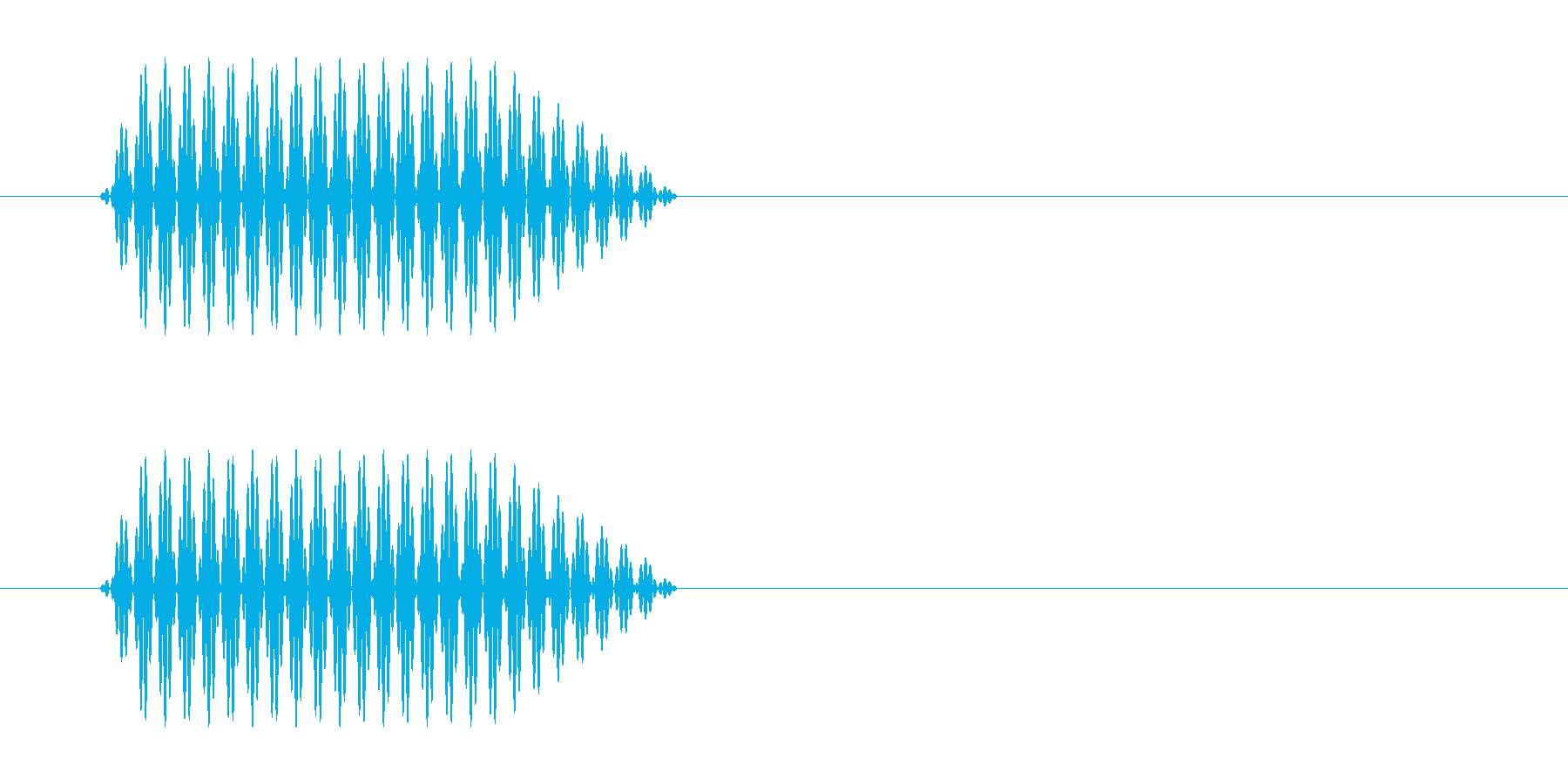ピ(電話のプッシュ音)の再生済みの波形