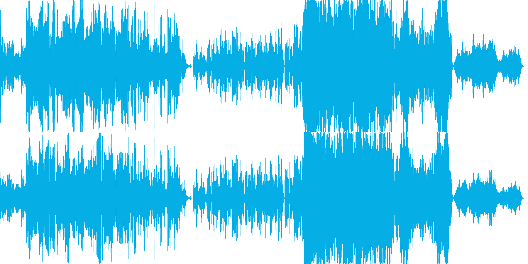 温かく、優しい落ち着いた雰囲気の曲ですの再生済みの波形