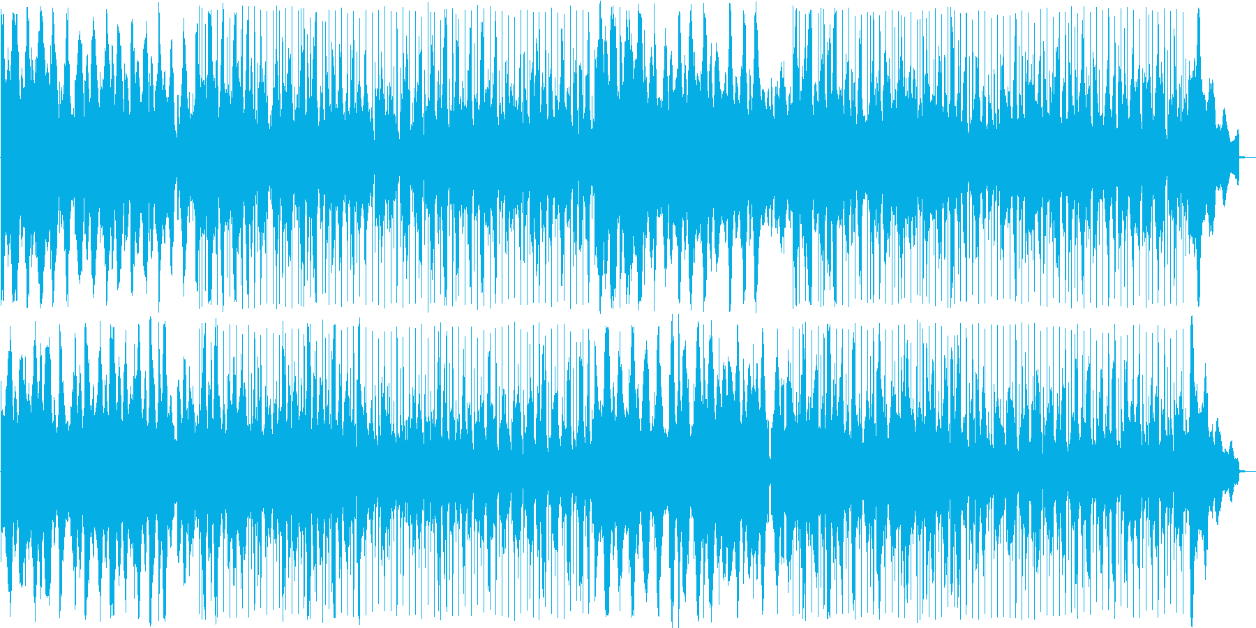 キレイな音色のボサノヴァミュージックの再生済みの波形