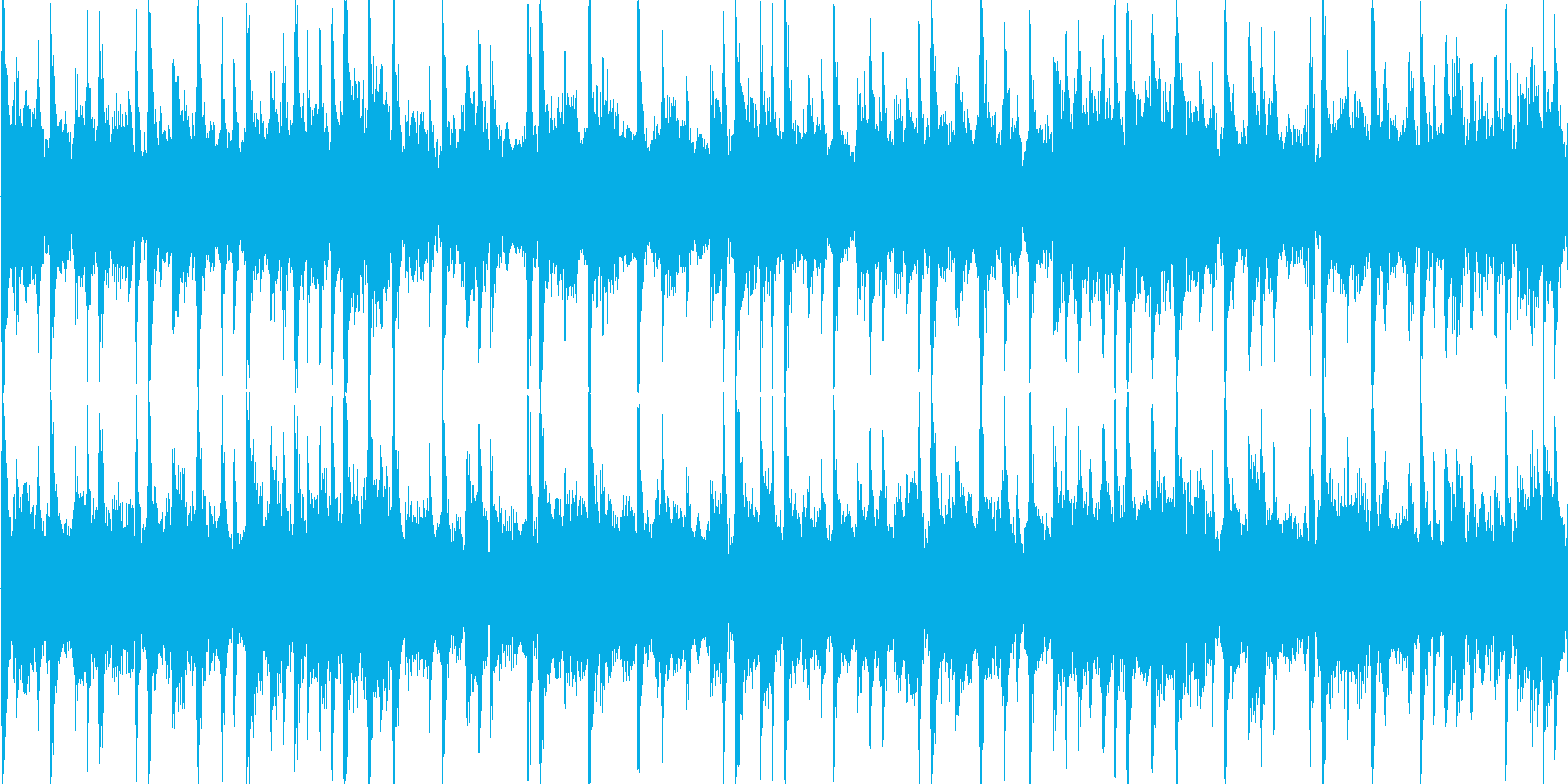 明るい雰囲気の短めのループ楽曲です。の再生済みの波形