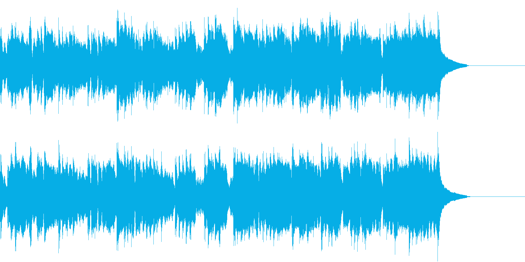 告知やCMなどに使える穏やかな曲の再生済みの波形