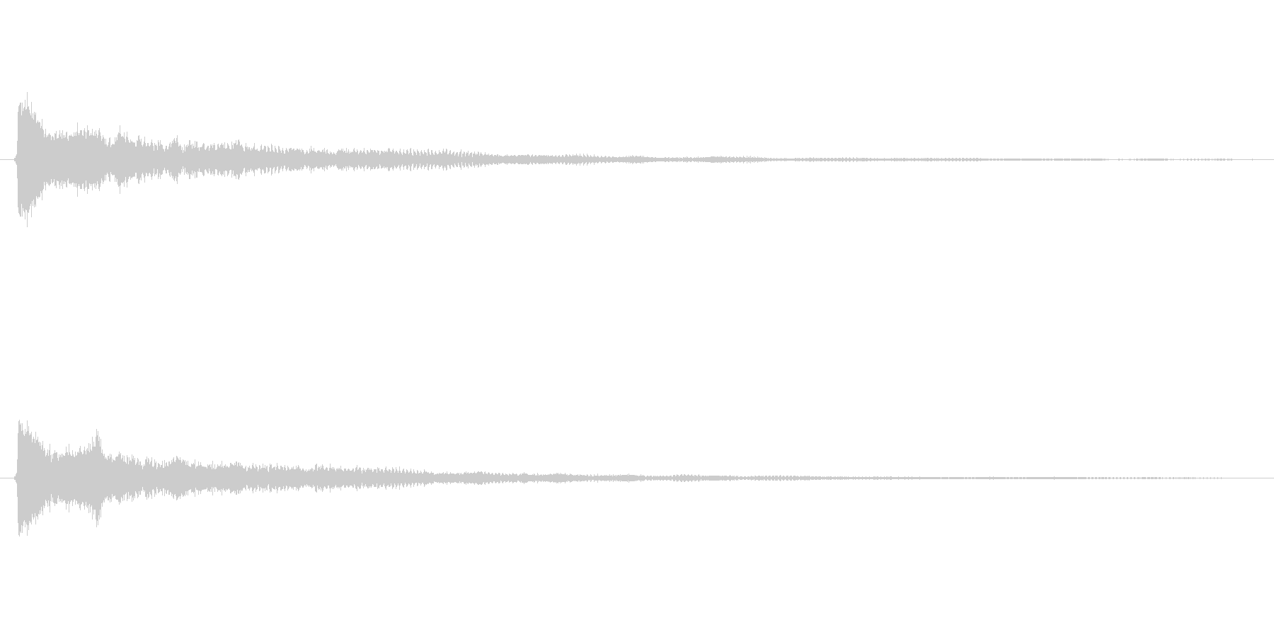 美しいベルのような効果音(ボタン、通知)の未再生の波形