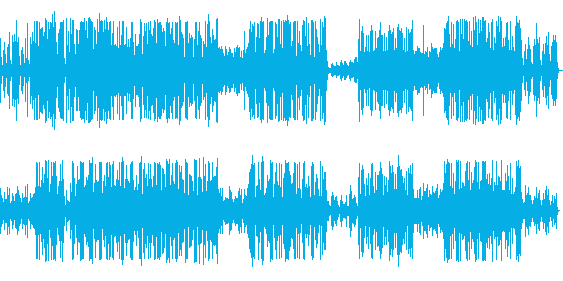 ハープの音が心地よいBGMの再生済みの波形