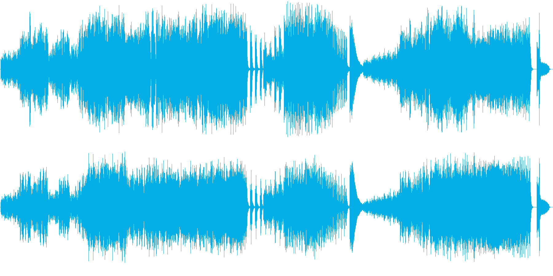 ピアノ独奏による幻想的な曲の再生済みの波形