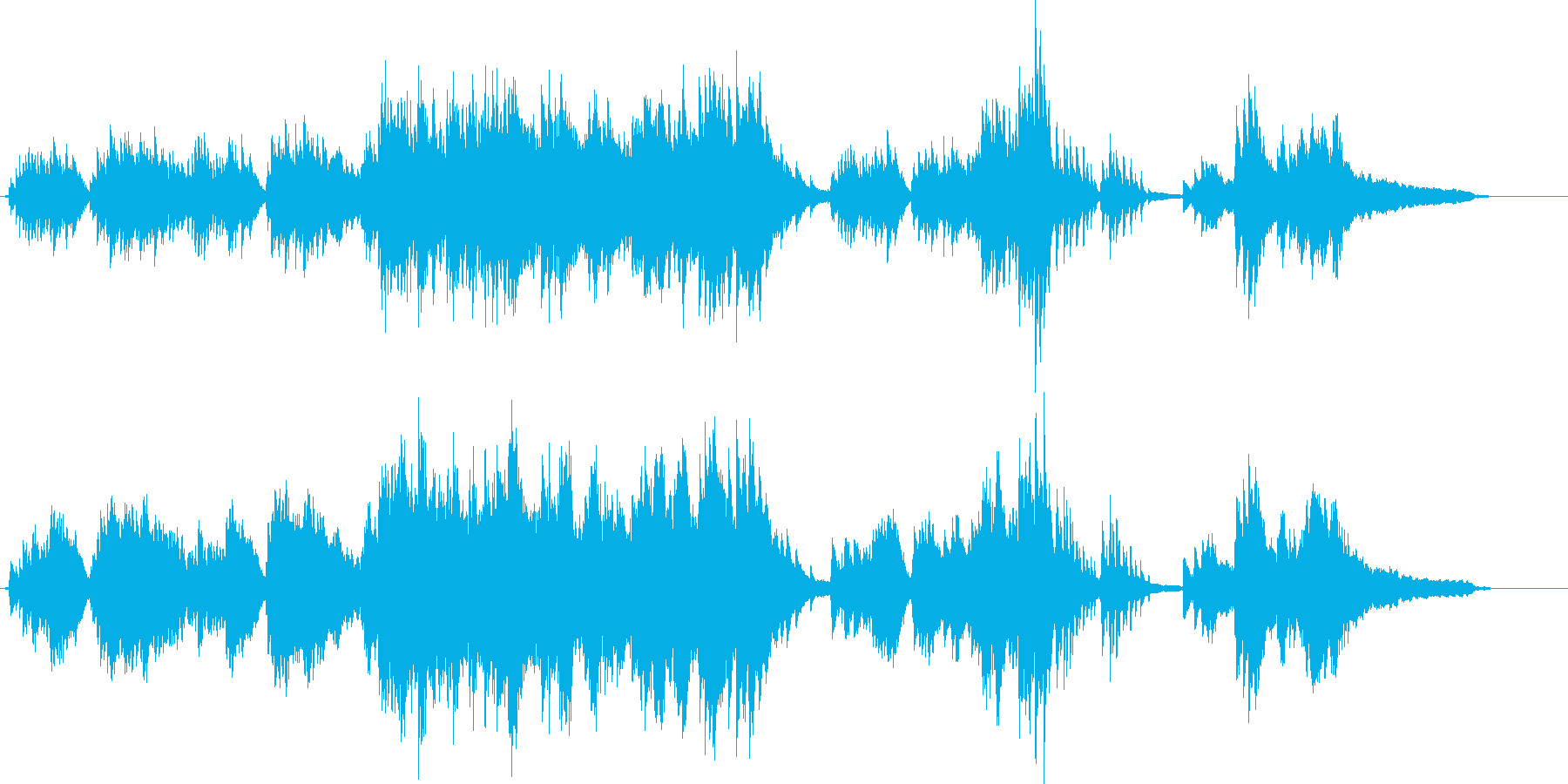 美しい旋律が印象的なピアノ曲の再生済みの波形