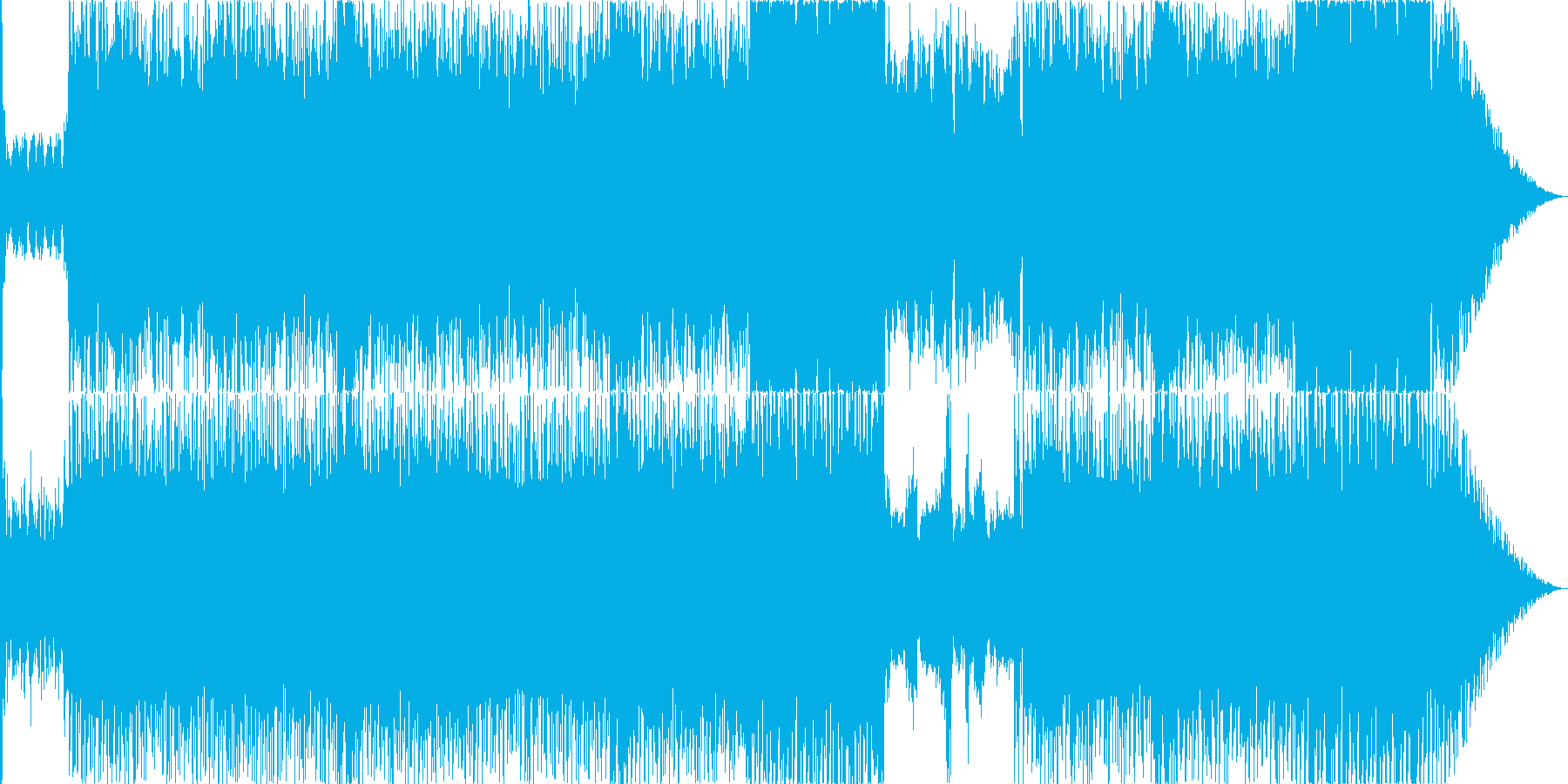 神秘的で不思議な雰囲気のBGM2の再生済みの波形