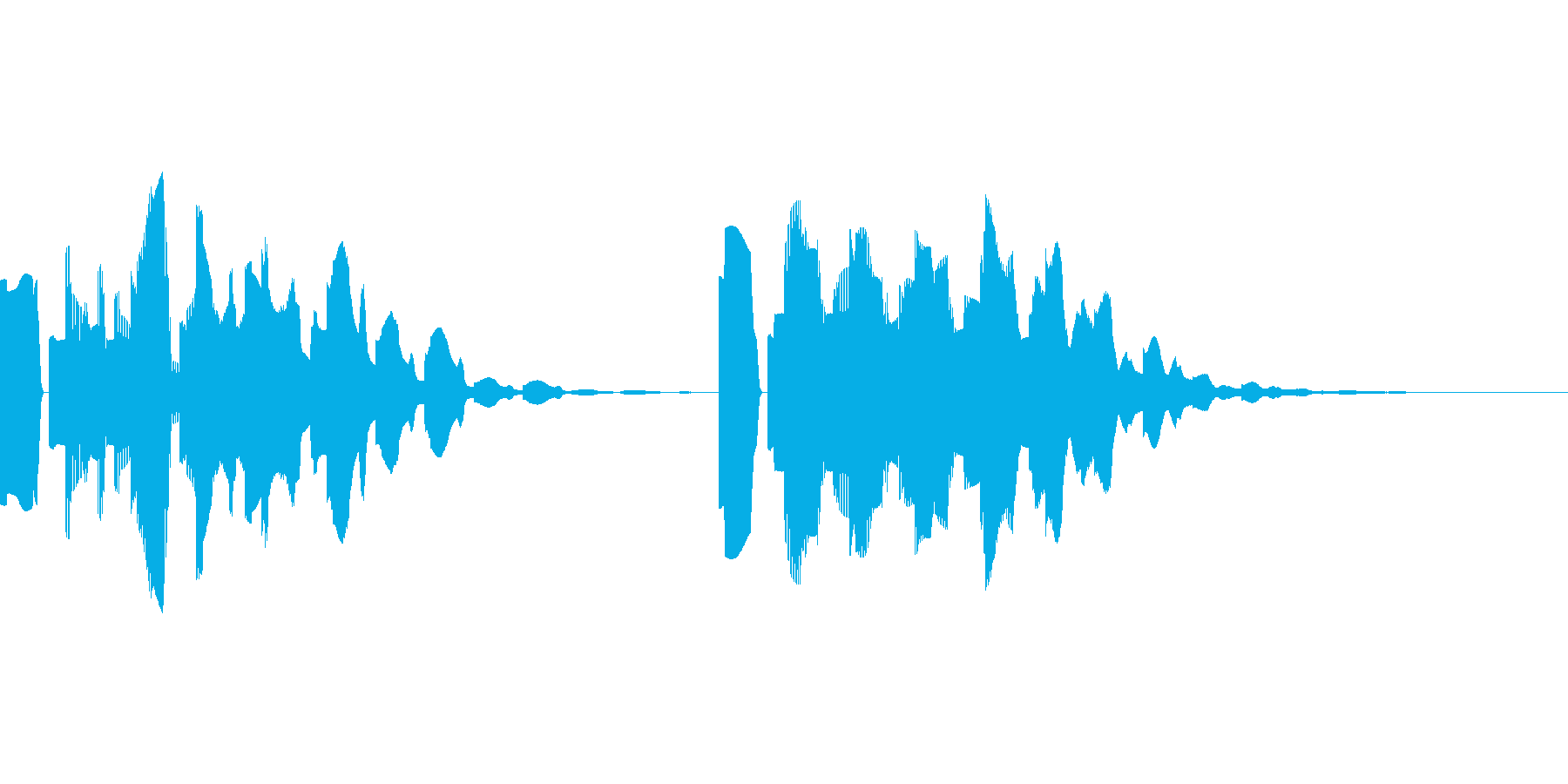 着信音、お知らせ音、アラーム音の再生済みの波形