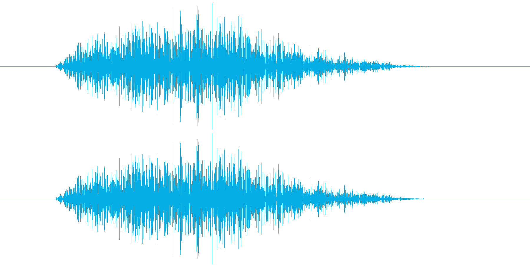 ボ~~っていうチープなイメージの炎の音の再生済みの波形
