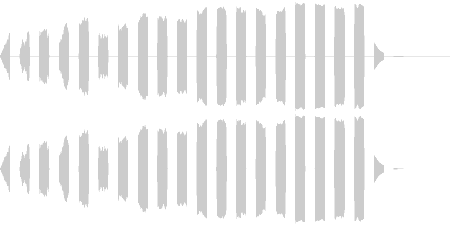 特撮にありそうな電子音の未再生の波形