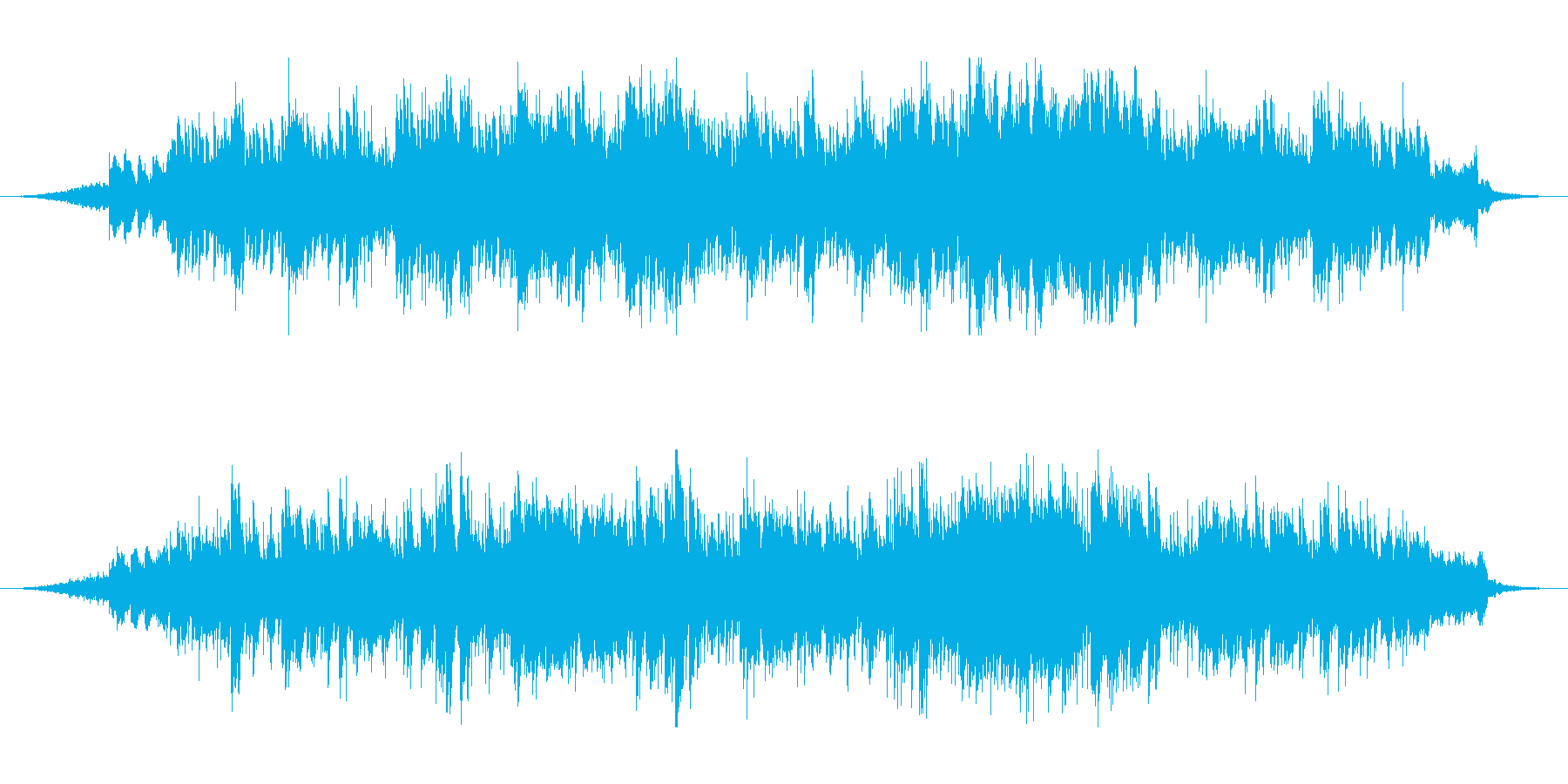始まりを予感させるピアノと電子音の楽曲の再生済みの波形