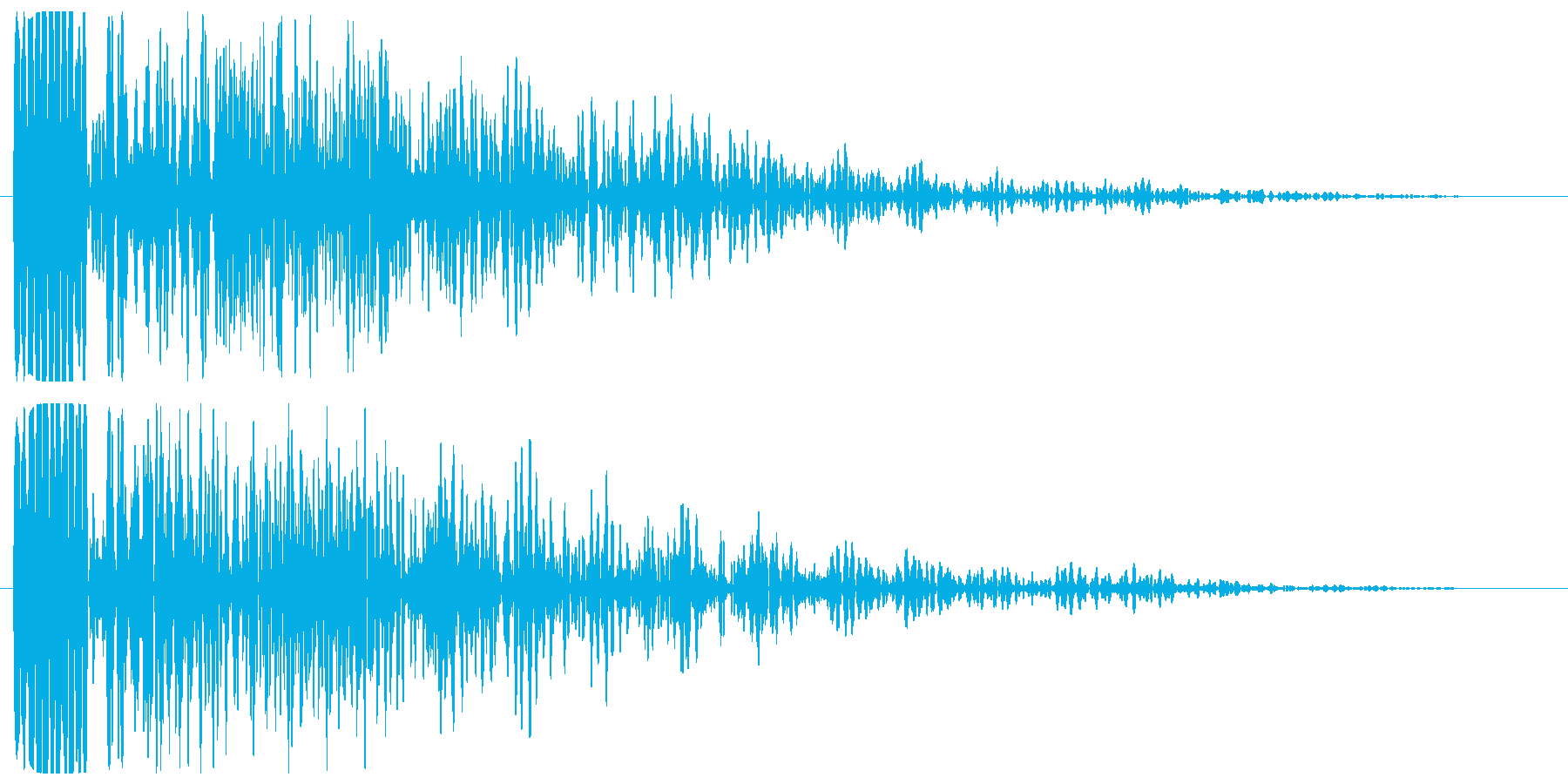 ボァ〜ン(起動音など)の再生済みの波形