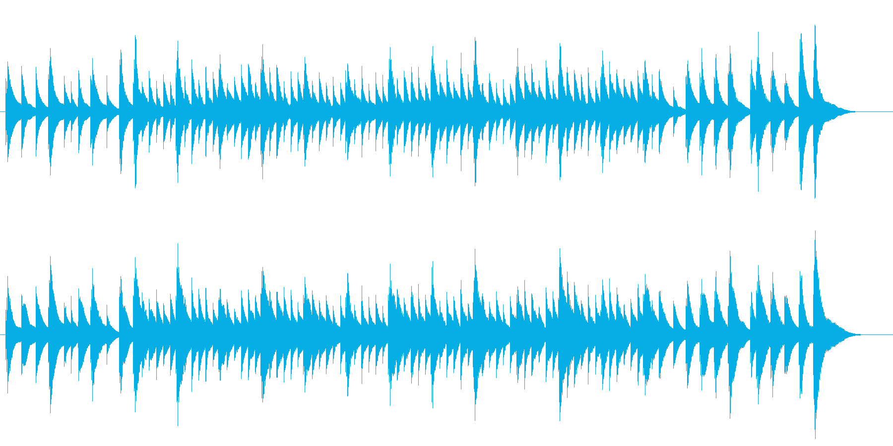 故郷をオルゴール風の音での再生済みの波形