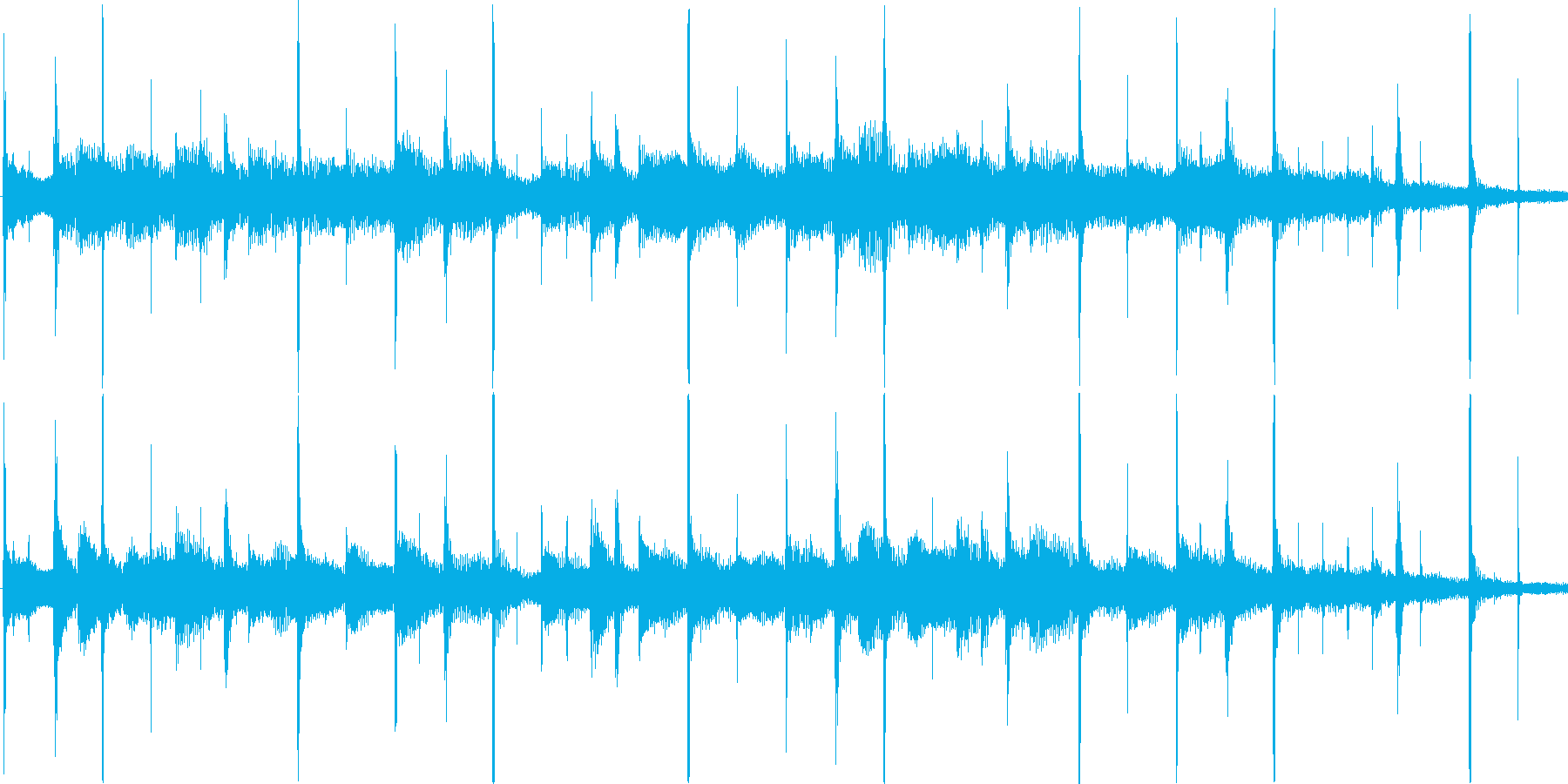 電子的な音で繰り返される楽曲です。の再生済みの波形