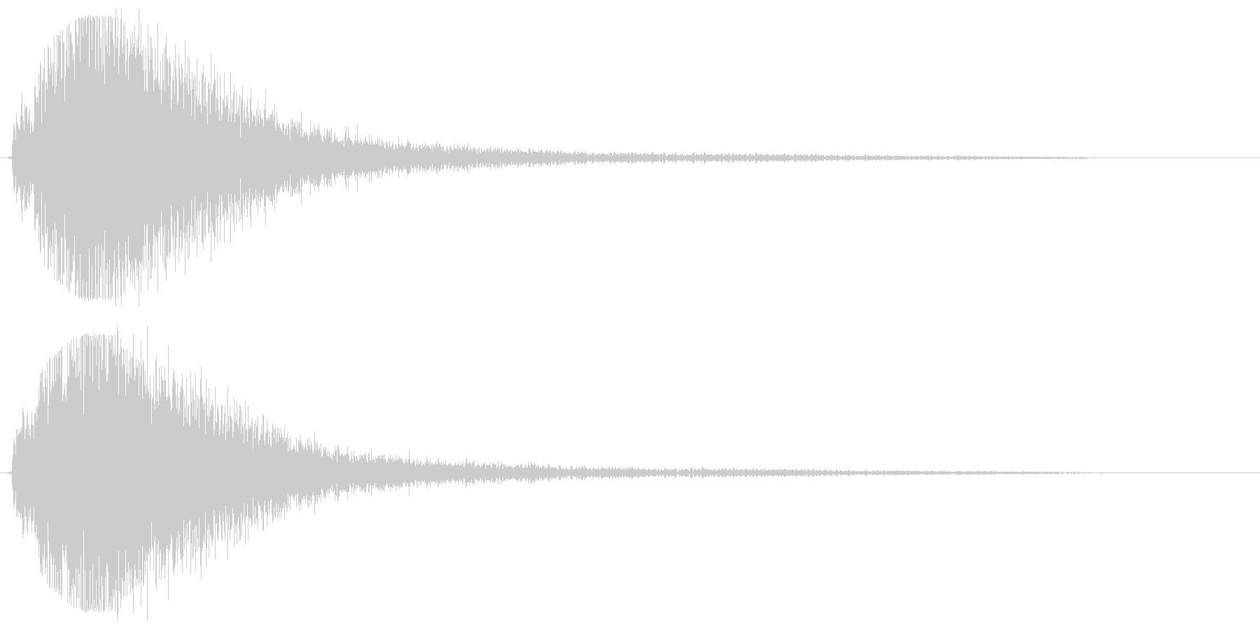 大きな鍋を叩いたような音の未再生の波形