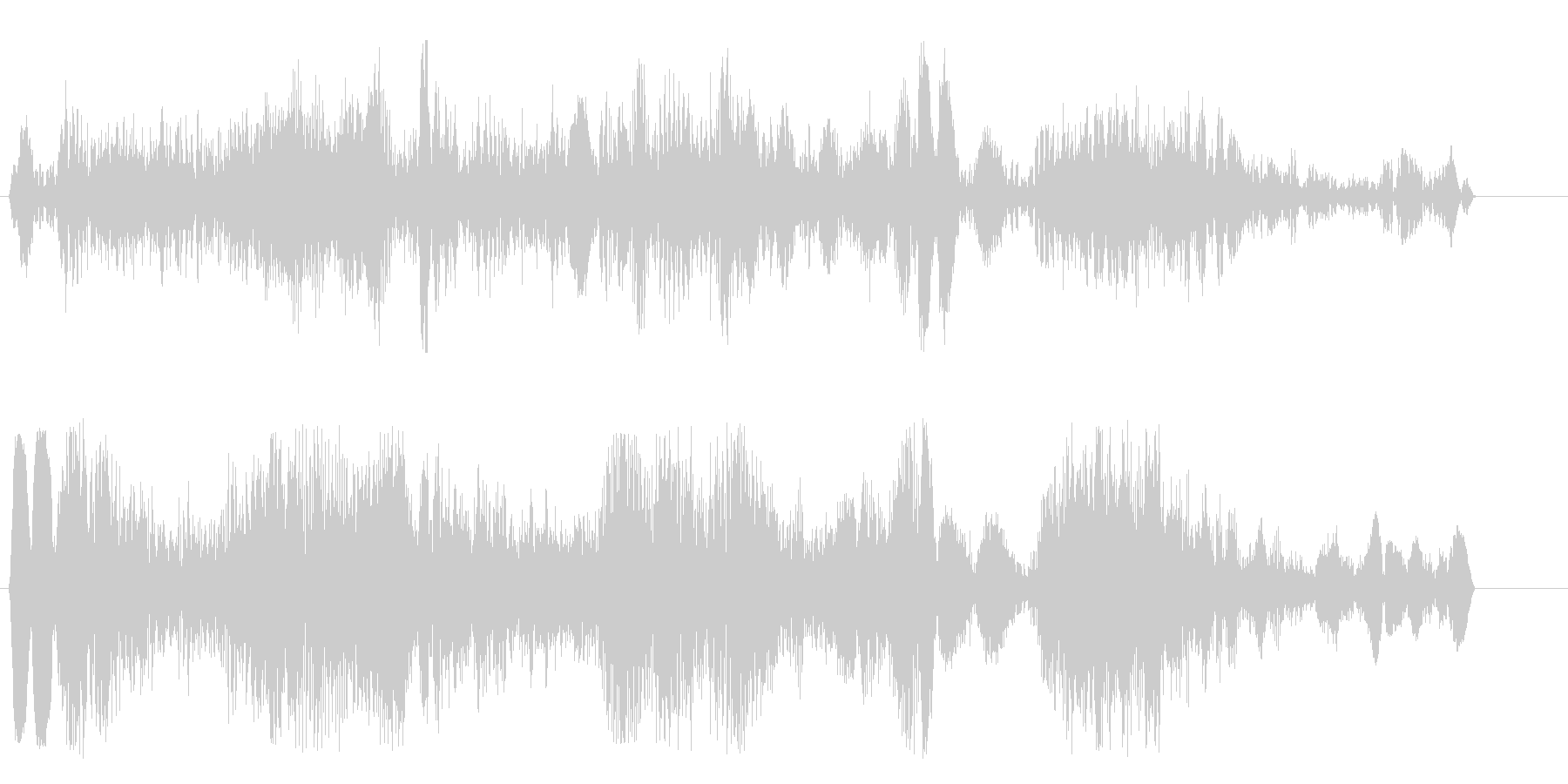 いらっしゃいませという活気のある声の未再生の波形