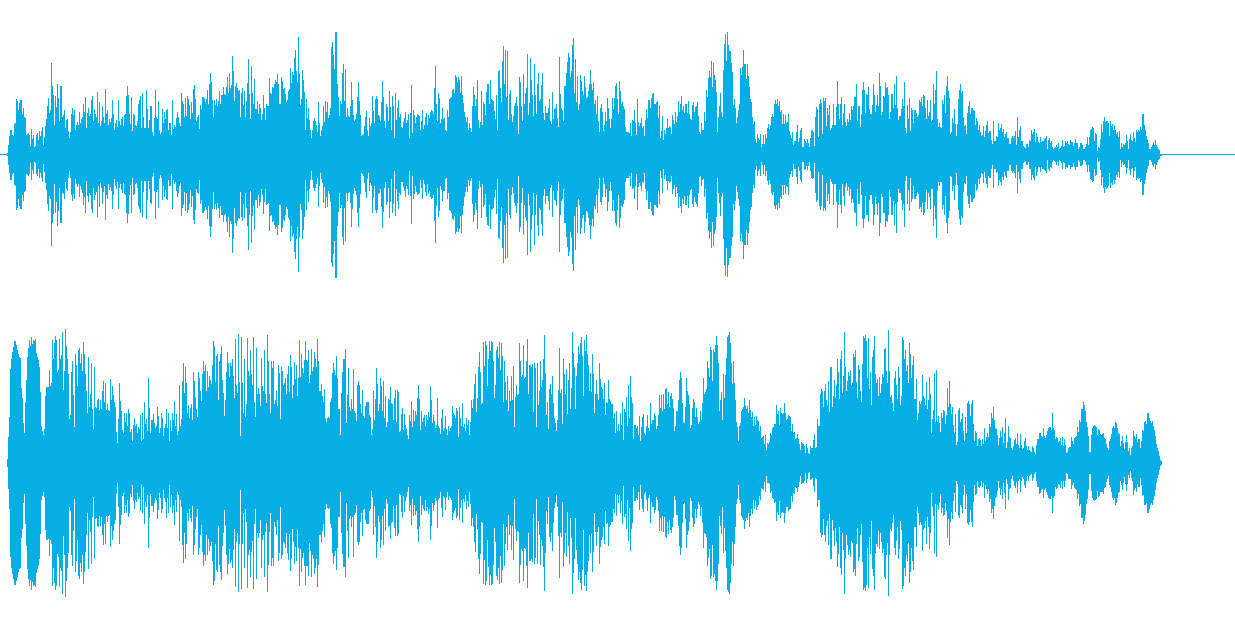 いらっしゃいませという活気のある声の再生済みの波形