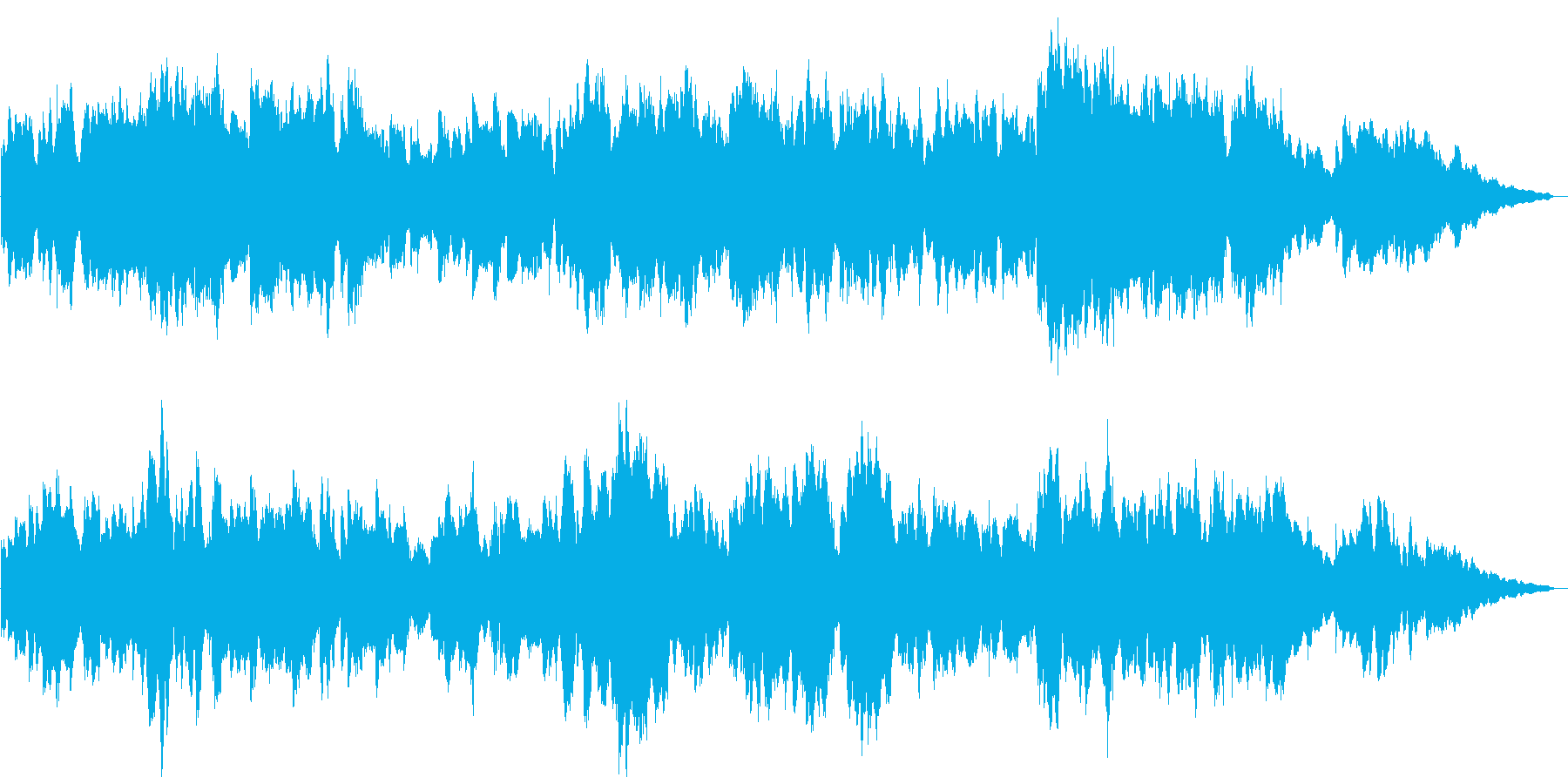 オルゴール風の優しいBGMの再生済みの波形