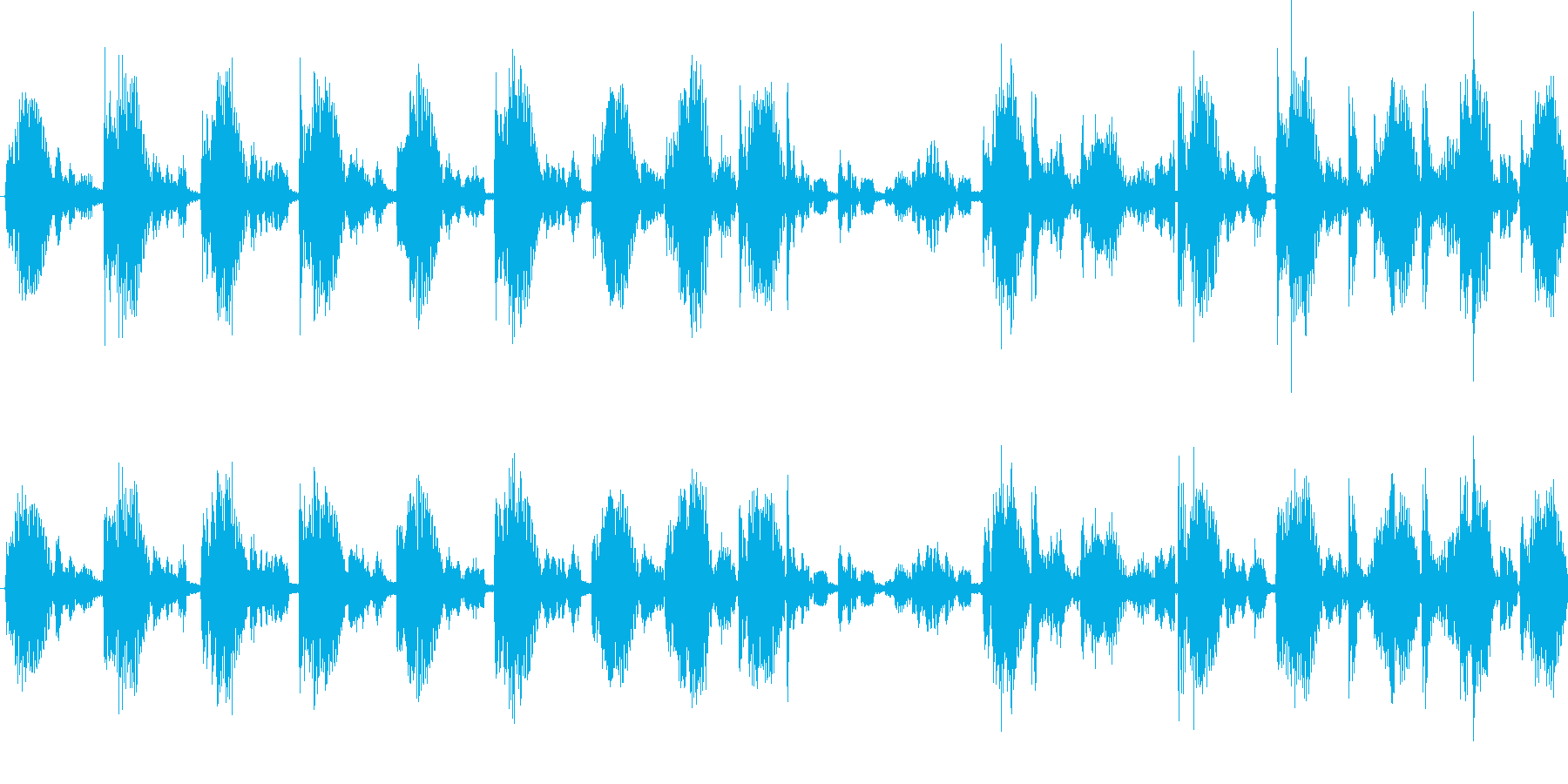 リズミックなイメージをした楽曲です。の再生済みの波形