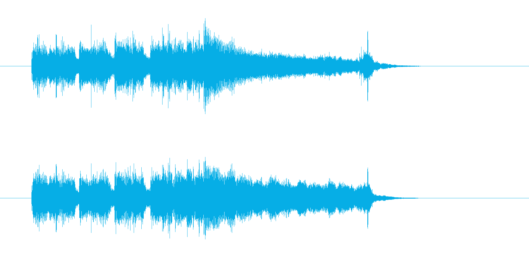ジングル(ハードな感じ)の再生済みの波形