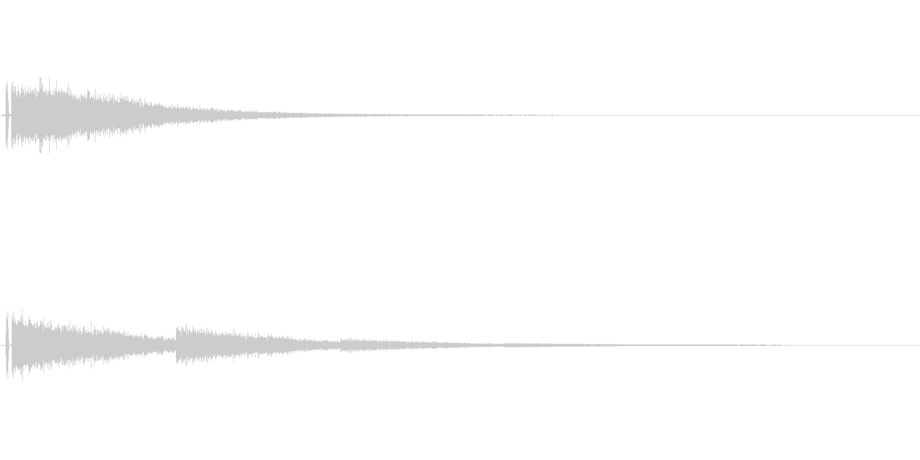 爆発音のような音の未再生の波形