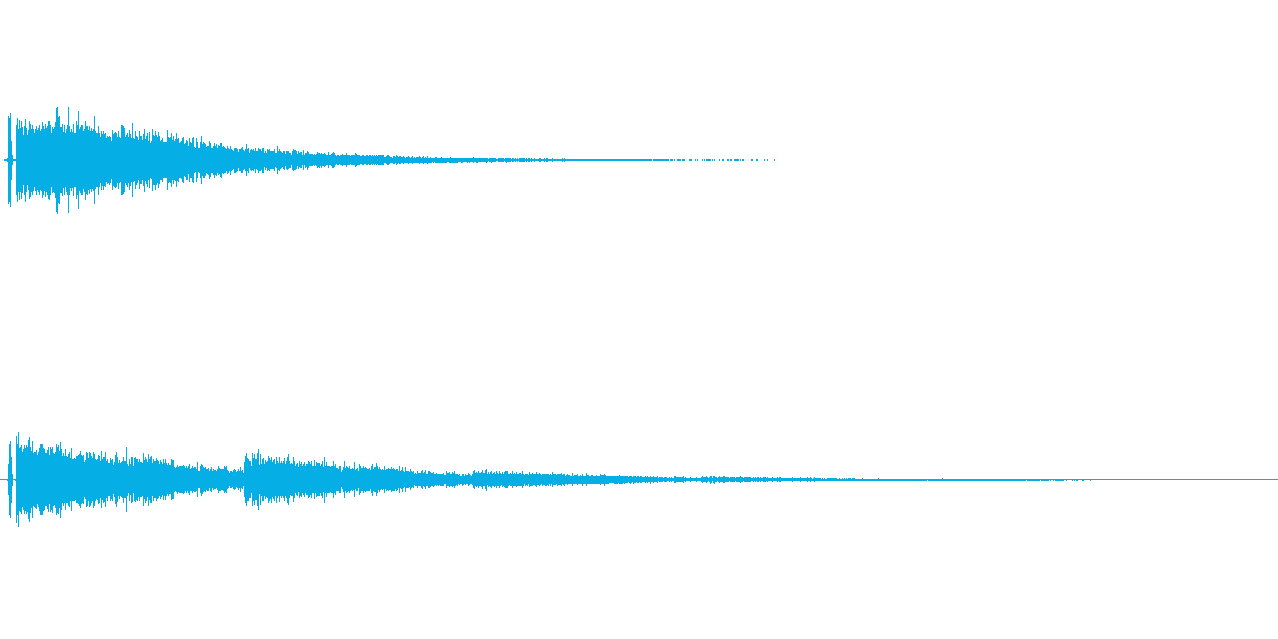 爆発音のような音の再生済みの波形