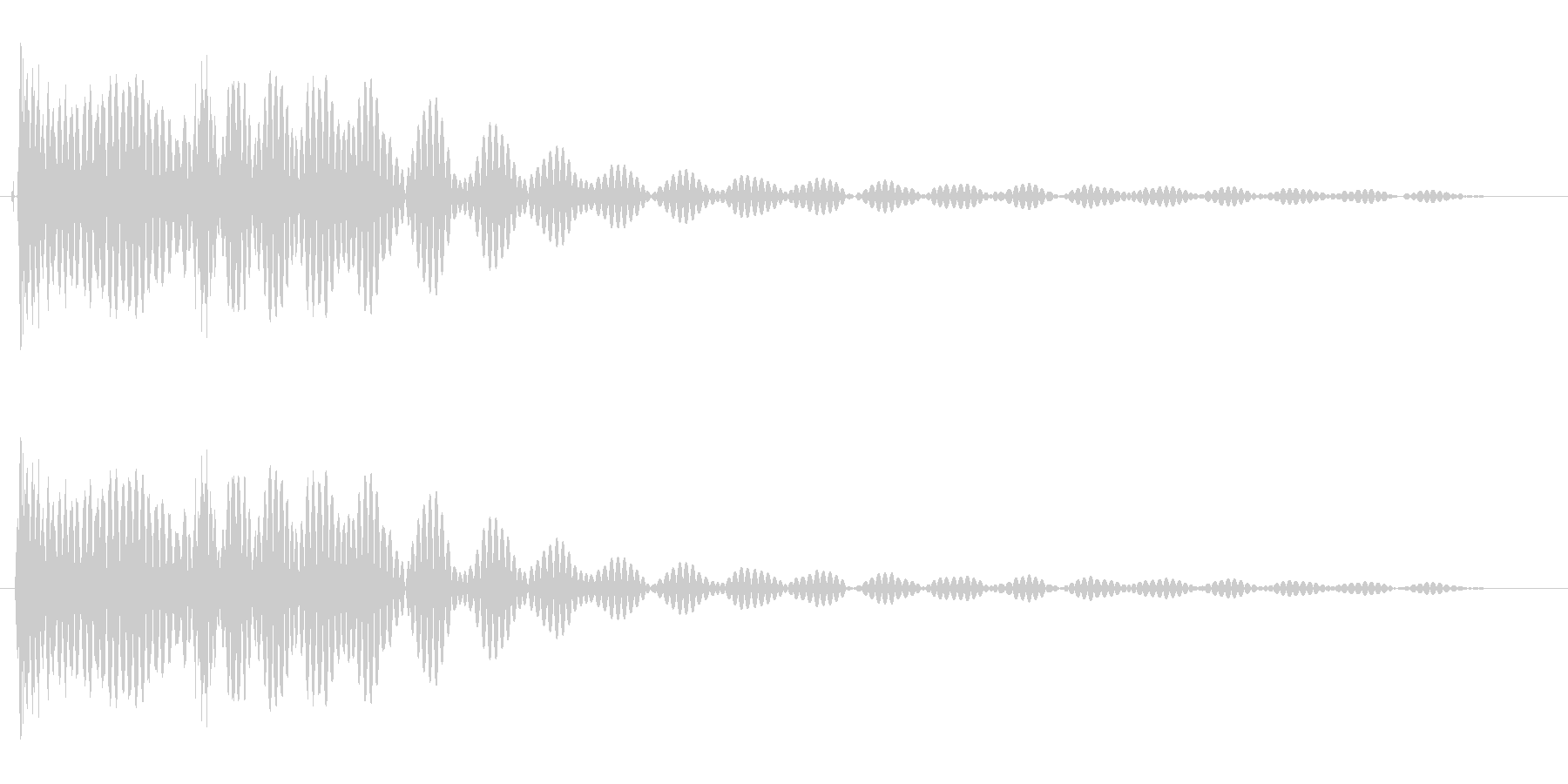 勢いやキレがある効果音の未再生の波形