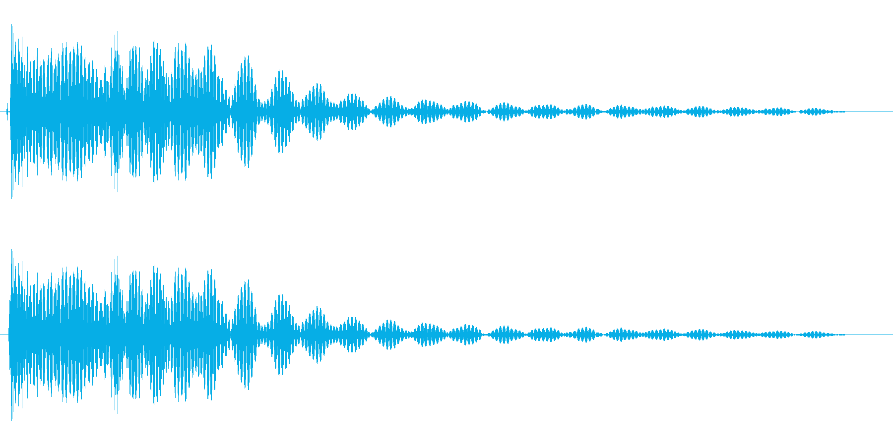 勢いやキレがある効果音の再生済みの波形