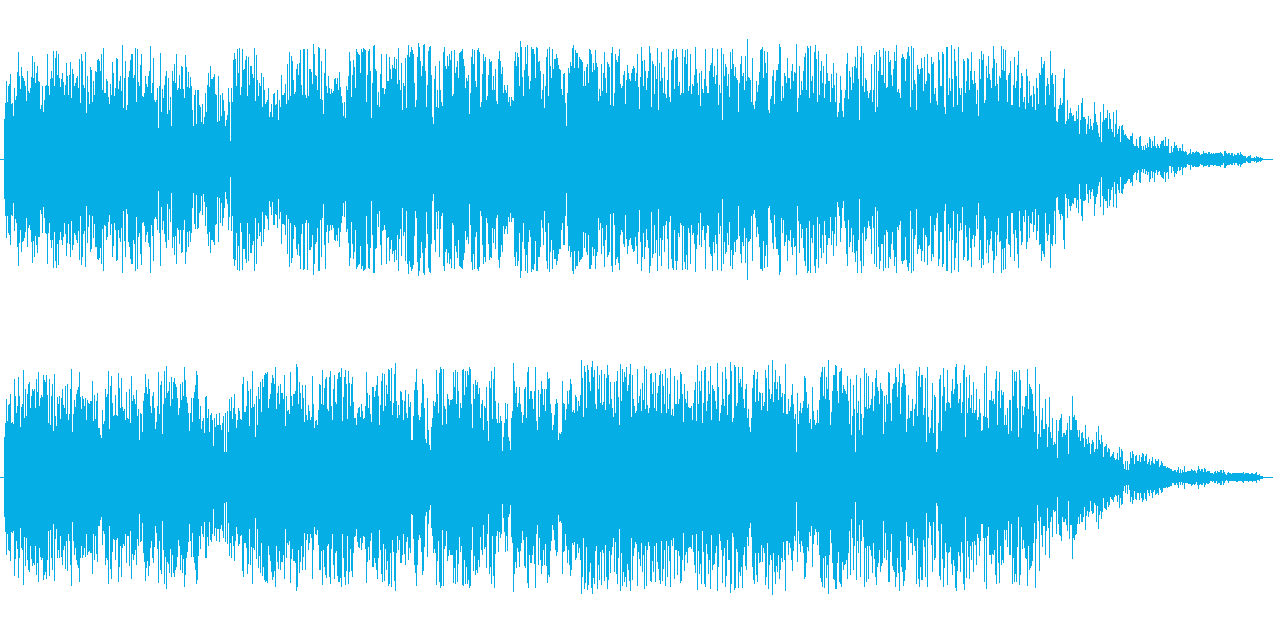 シンセサイザーのオープニング曲の再生済みの波形