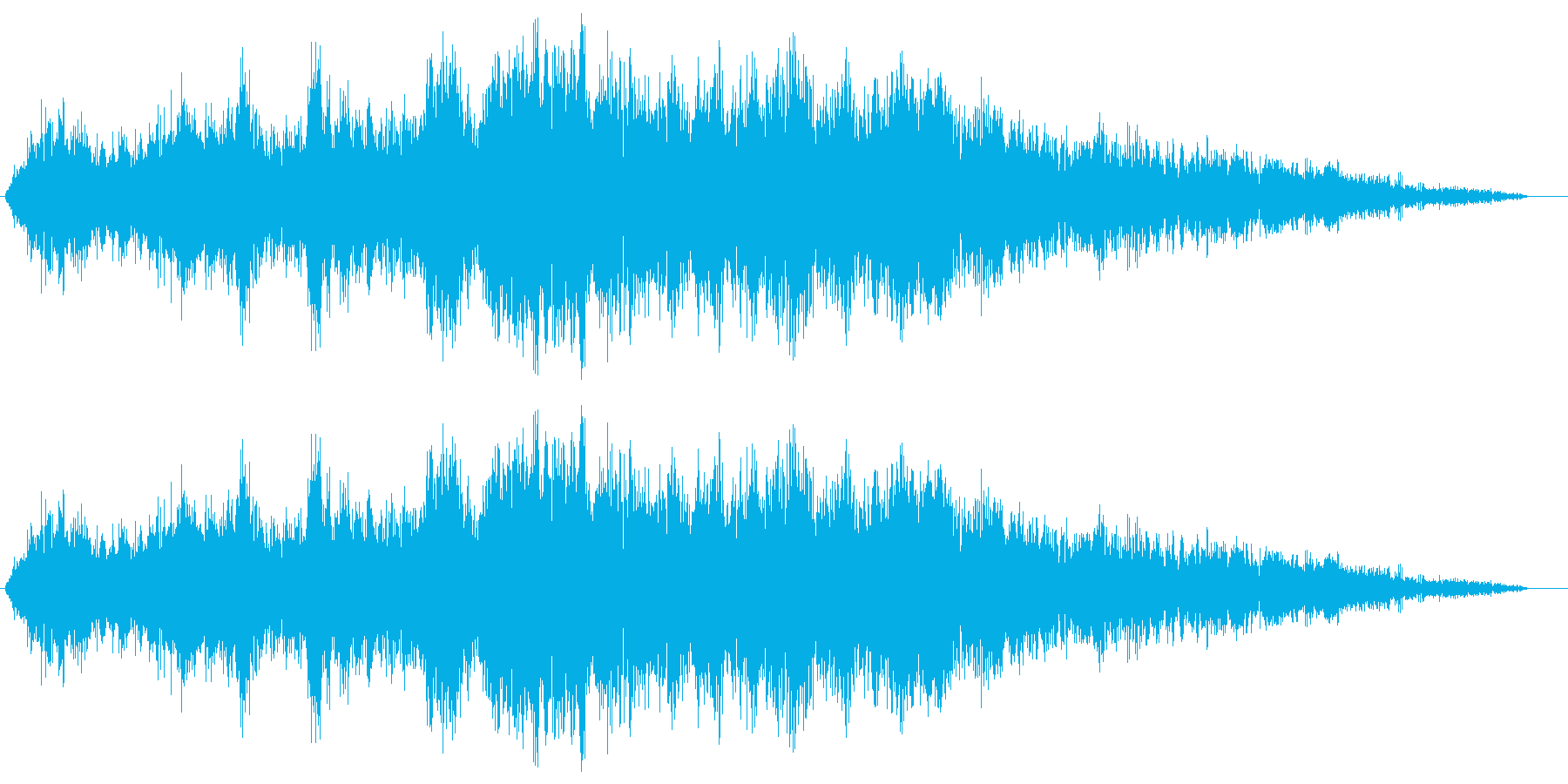 ゴーッ(ジェット機が通過していく効果音)の再生済みの波形