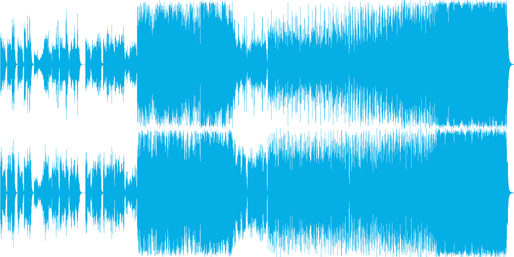 中国の壮大な風景を背景にしたメドレー曲の再生済みの波形