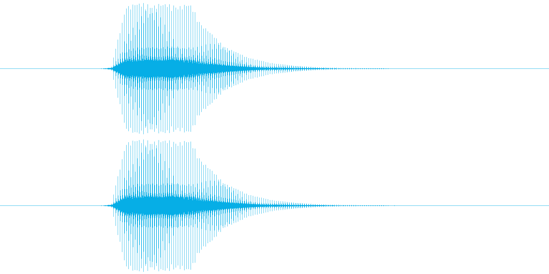 クリック系の短い効果音です。の再生済みの波形
