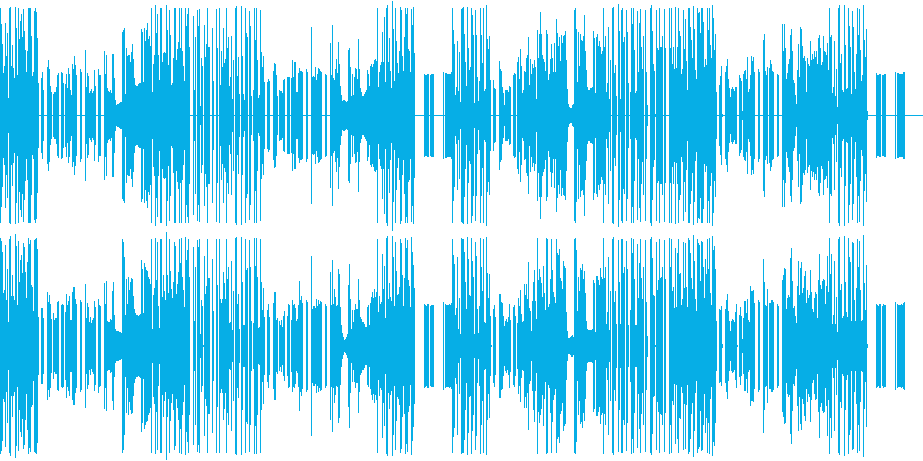 機械的な音楽ですの再生済みの波形