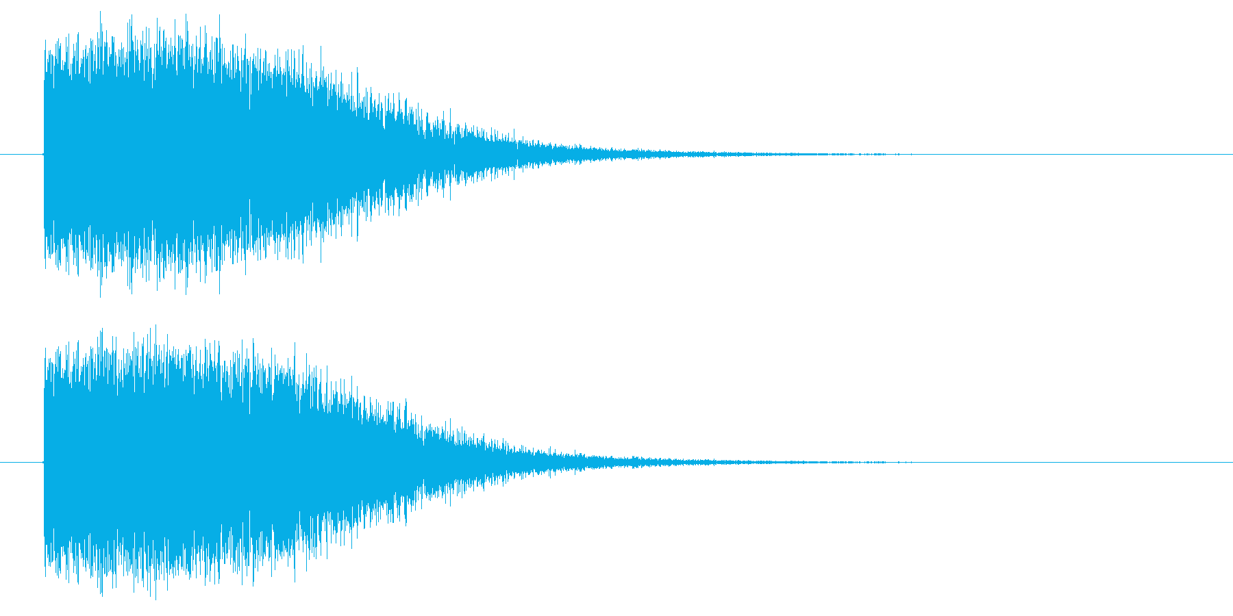 ピシャーン(落雷の音)の再生済みの波形