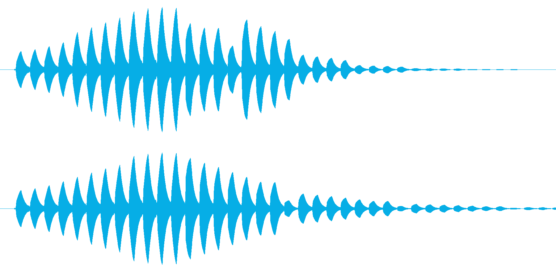 場面転換などで使われているようなピピピ音の再生済みの波形