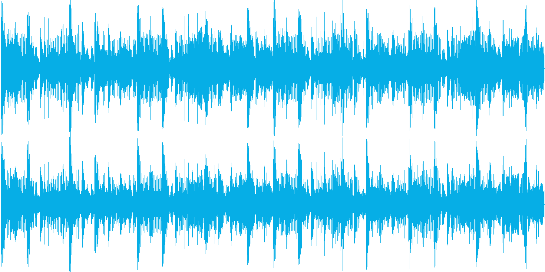 ドラムンベースを基本にした楽曲です。の再生済みの波形