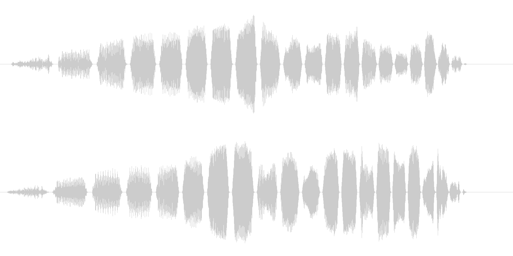 タラタラタラ〜ン(マシンが動き始める音)の未再生の波形