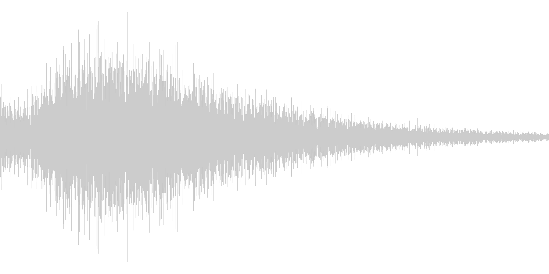 ゲーム用:ドラの音「ゴワ~ン」の未再生の波形