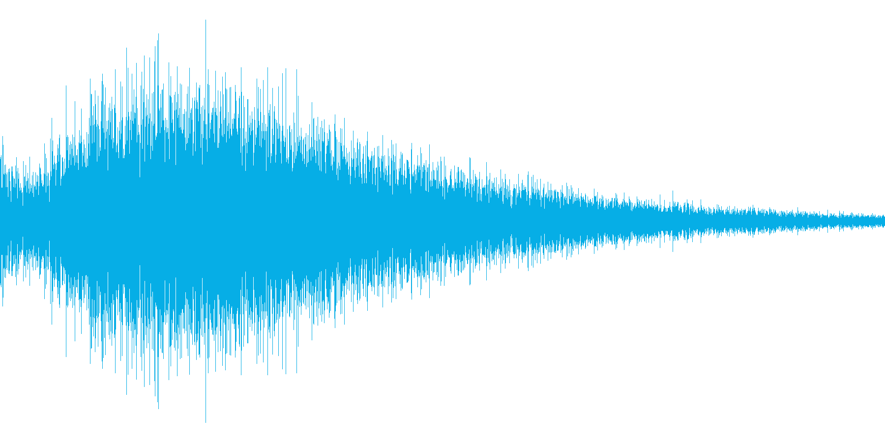 ゲーム用:ドラの音「ゴワ~ン」の再生済みの波形