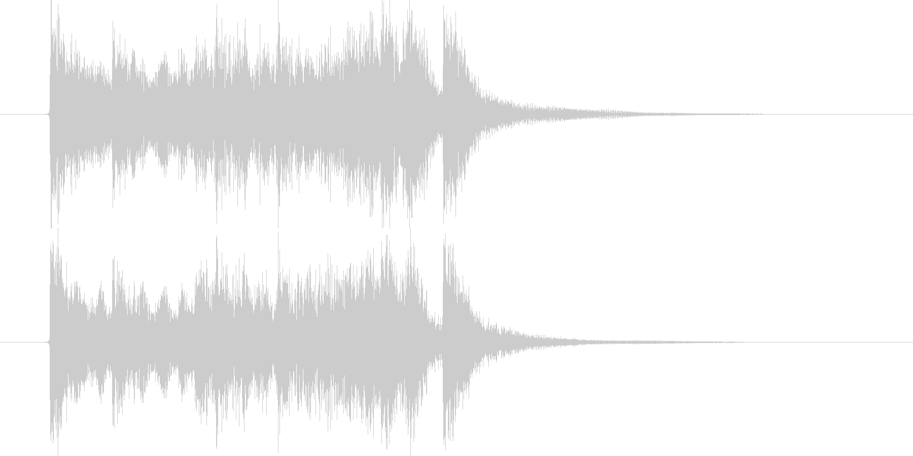 始まりを告げるアップテンポな音楽の未再生の波形