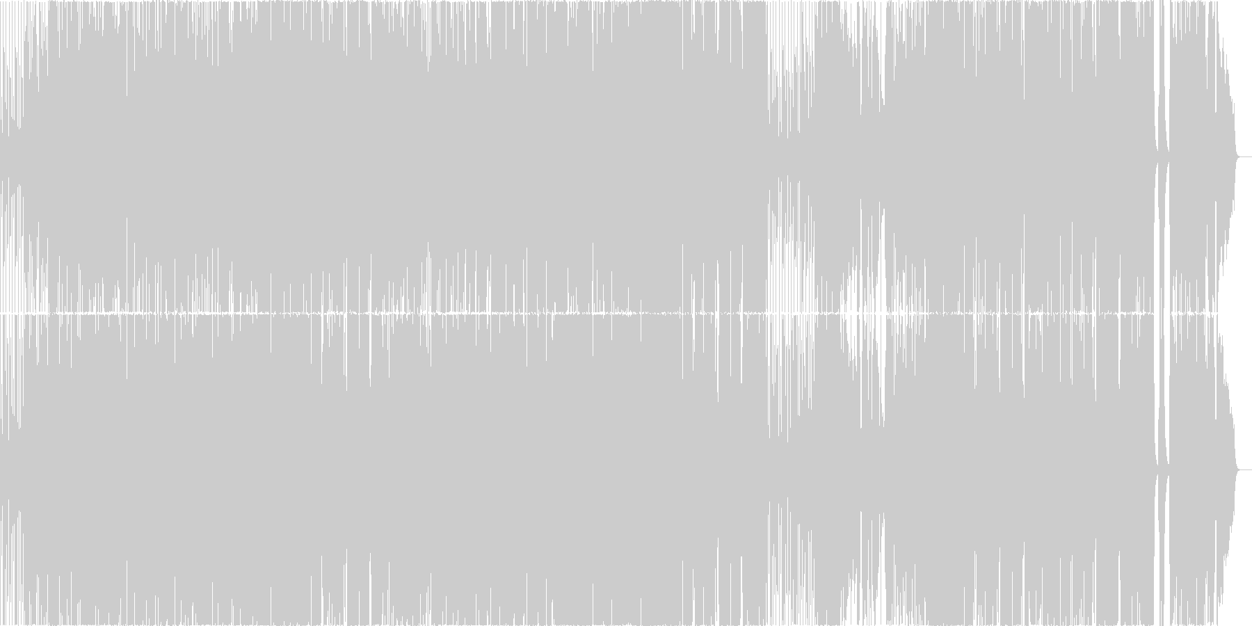 ブラスセクションのあるオールドロックの未再生の波形
