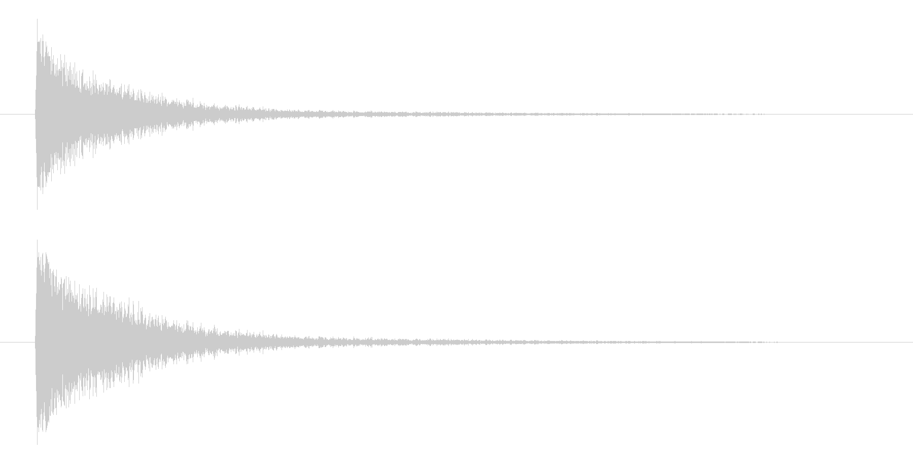 ガーンというピアノの音の未再生の波形