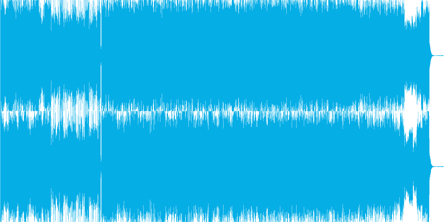 ホラーテイストのBGMの再生済みの波形