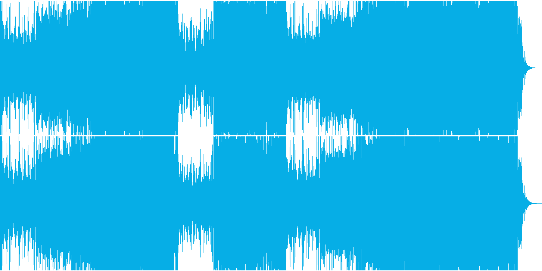 カワイイ系の明るいEDMの再生済みの波形