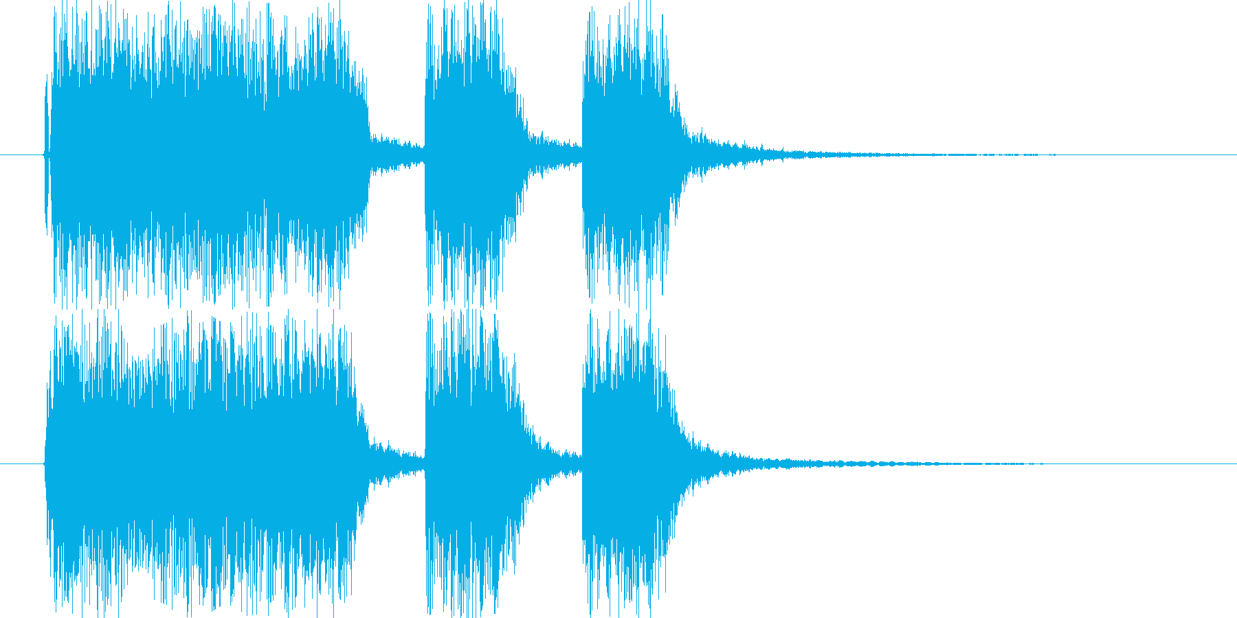 ロックなギターサウンドのショートジング…の再生済みの波形