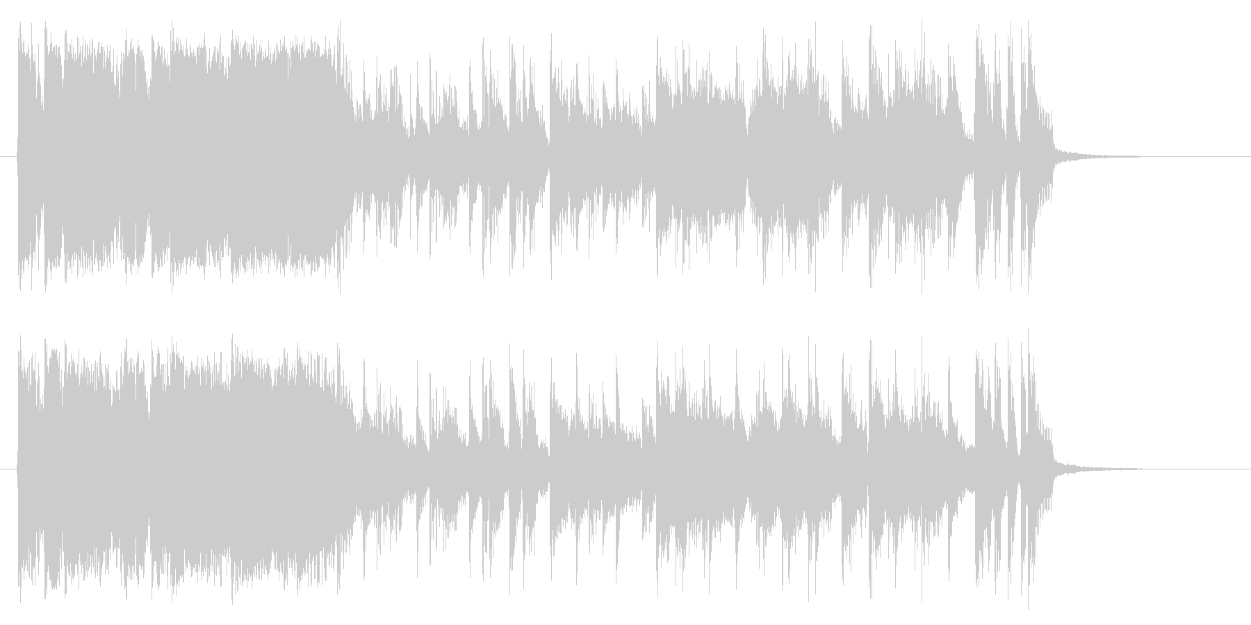 ギター混じりの弾みある明るい短い曲の未再生の波形