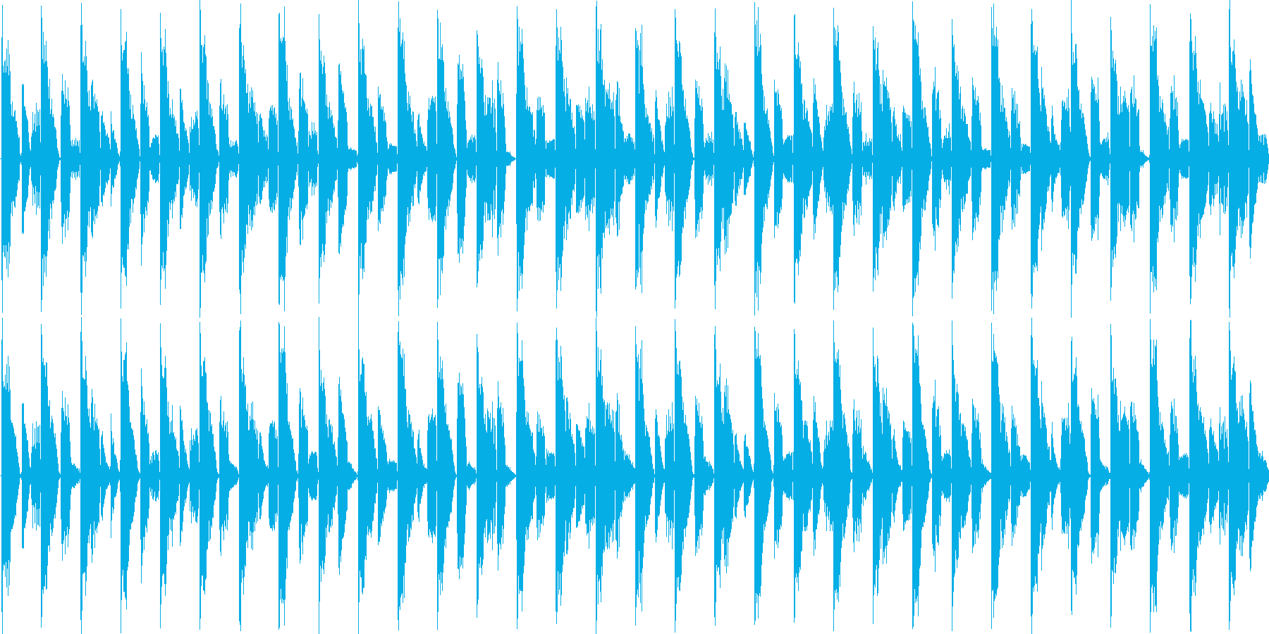 リズムを強調した楽曲です。淡々と伸びや…の再生済みの波形