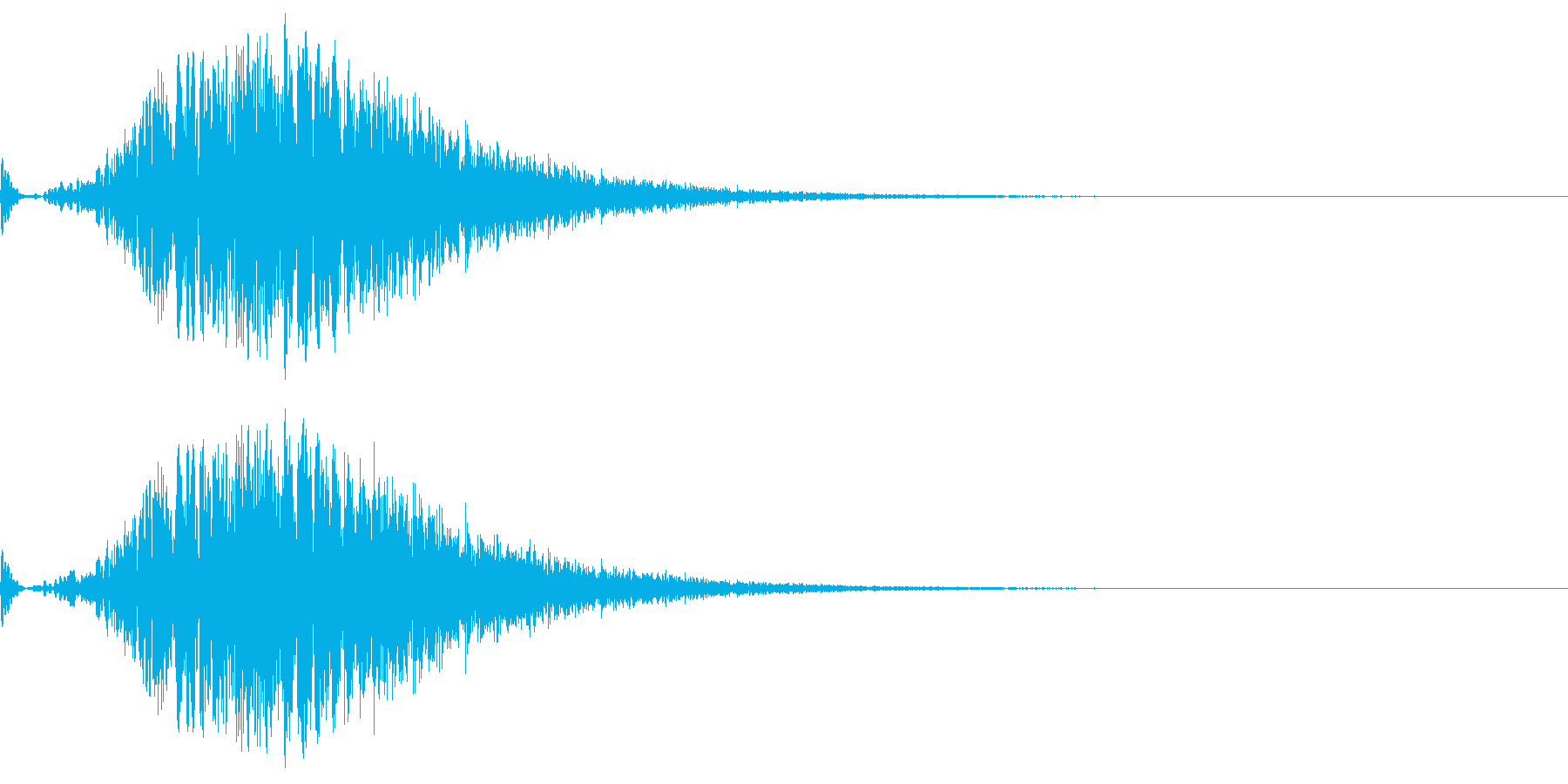 ワープ等の効果をイメージした音。の再生済みの波形